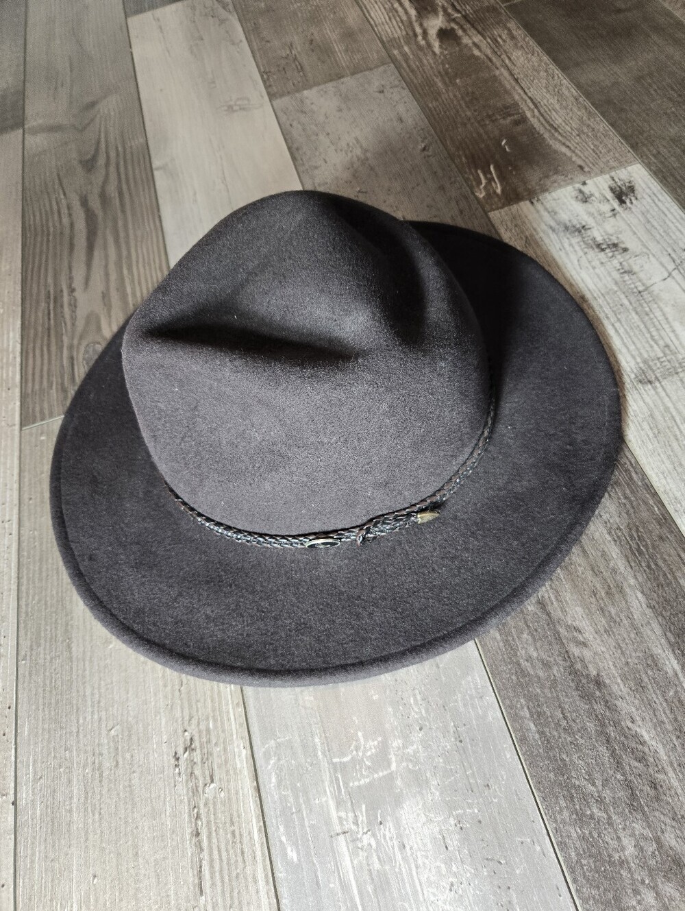 Cody James Boot Barn Black Braided Band Wool Fedora Cowboy Hat Size XL NWOT